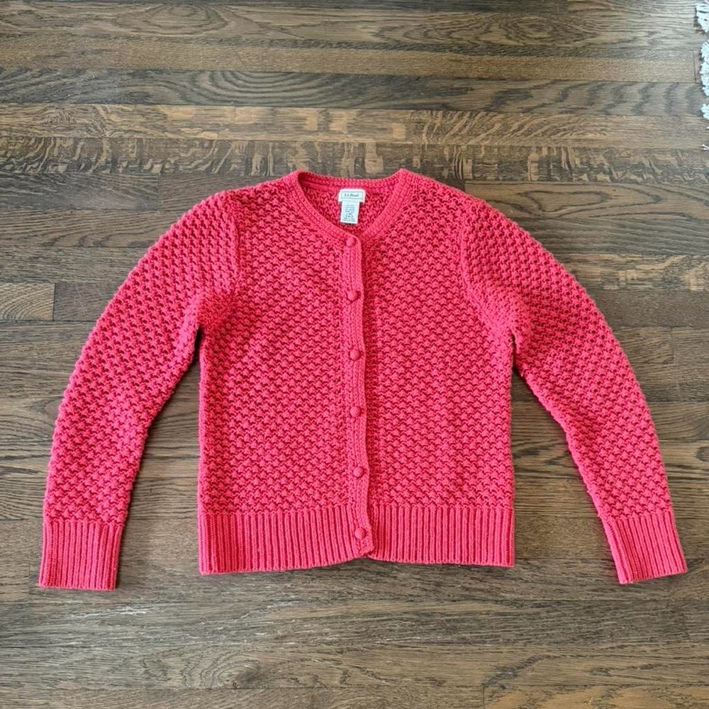 L.L. Bean 90s Angora Pink Cardigan